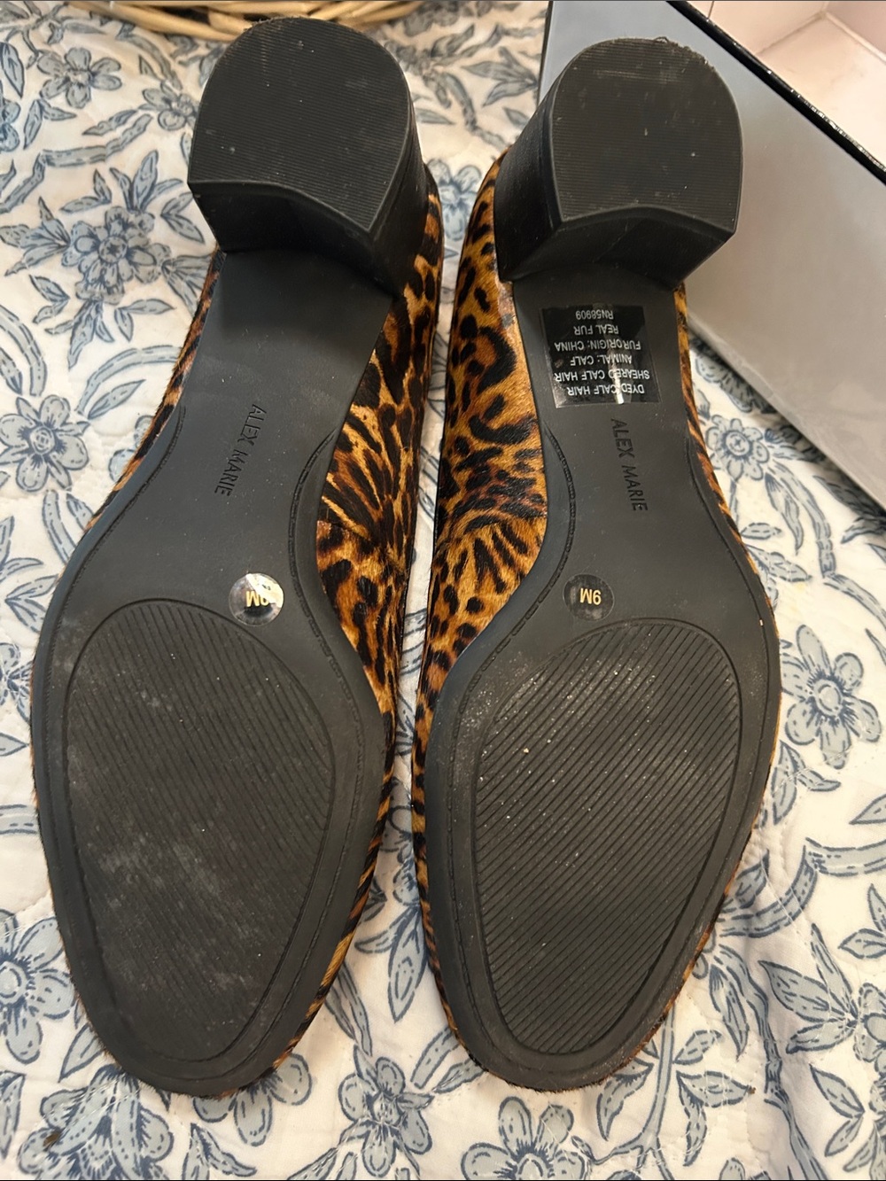 Alex Marie Leopard-Print Block Heel Pumps - Brown and Black - Picture 3 of 3